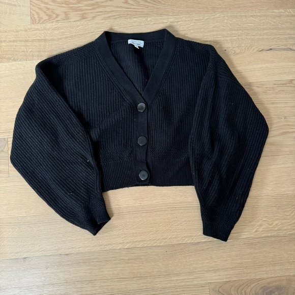& Other Stories Black Cardigan Sweater - Picture 3 of 4